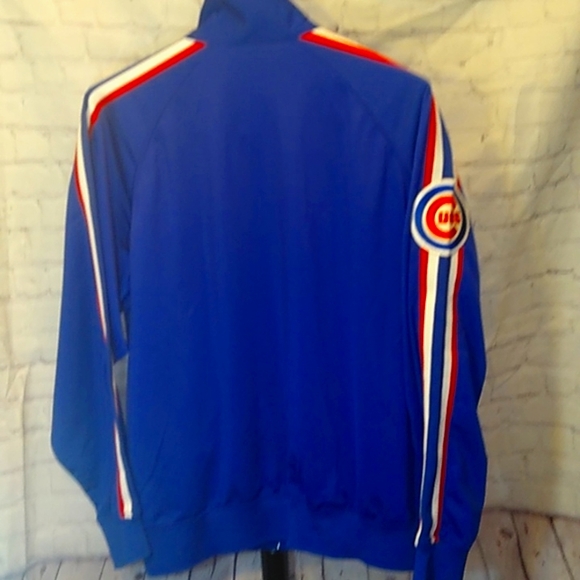 Old School Vintage Chicago Cubs Blue Zip up Jacket Men's XL Blue, - Picture 4 of 5
